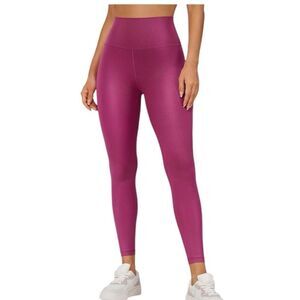 CRZ YOGA Butterluxe Matte Faux Leather Legging High Waisted Magenta, Med…